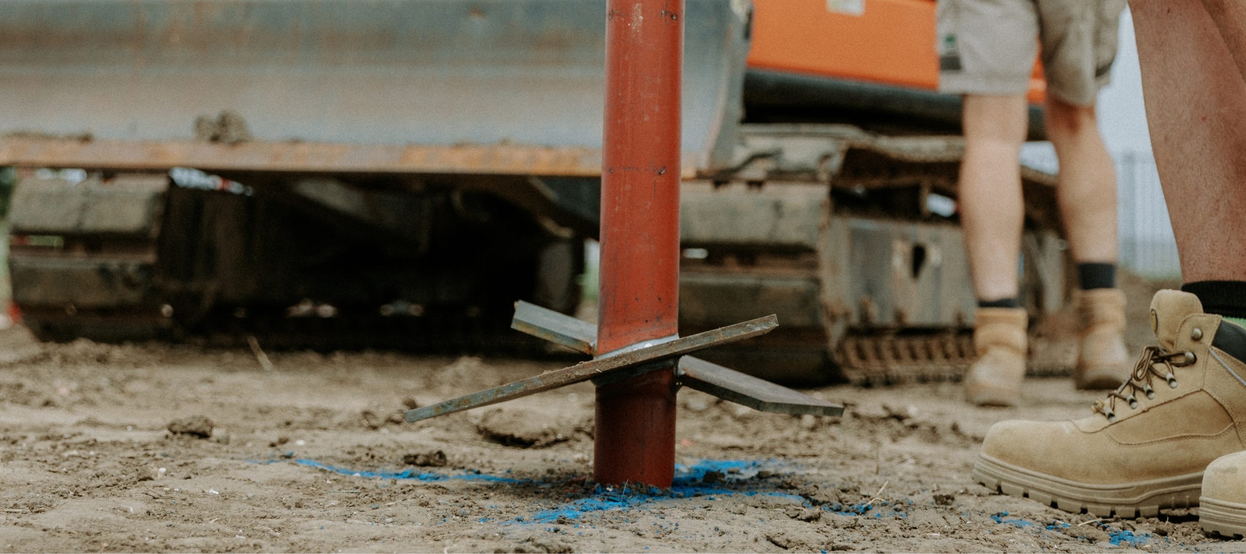 Screw pile installation photo