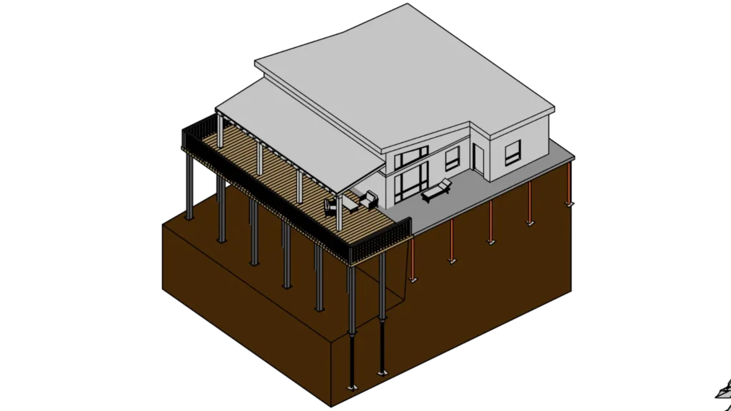 screw pile for Deck